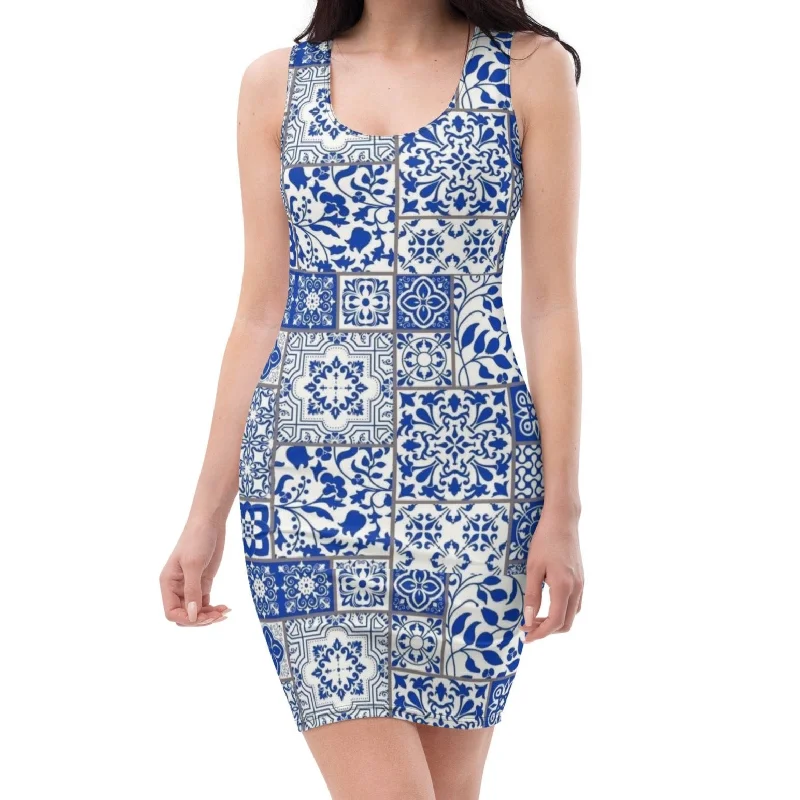 Be-Blue Women's Recycled Blue Tank Dress