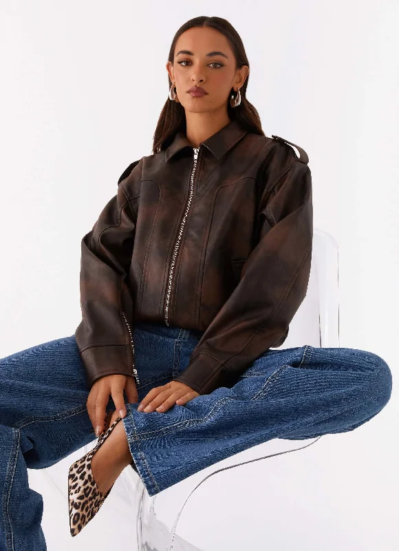 Chicago Bomber Jacket - Chocolate Quilted Jacket Puffer Jacket Insulated Jacket