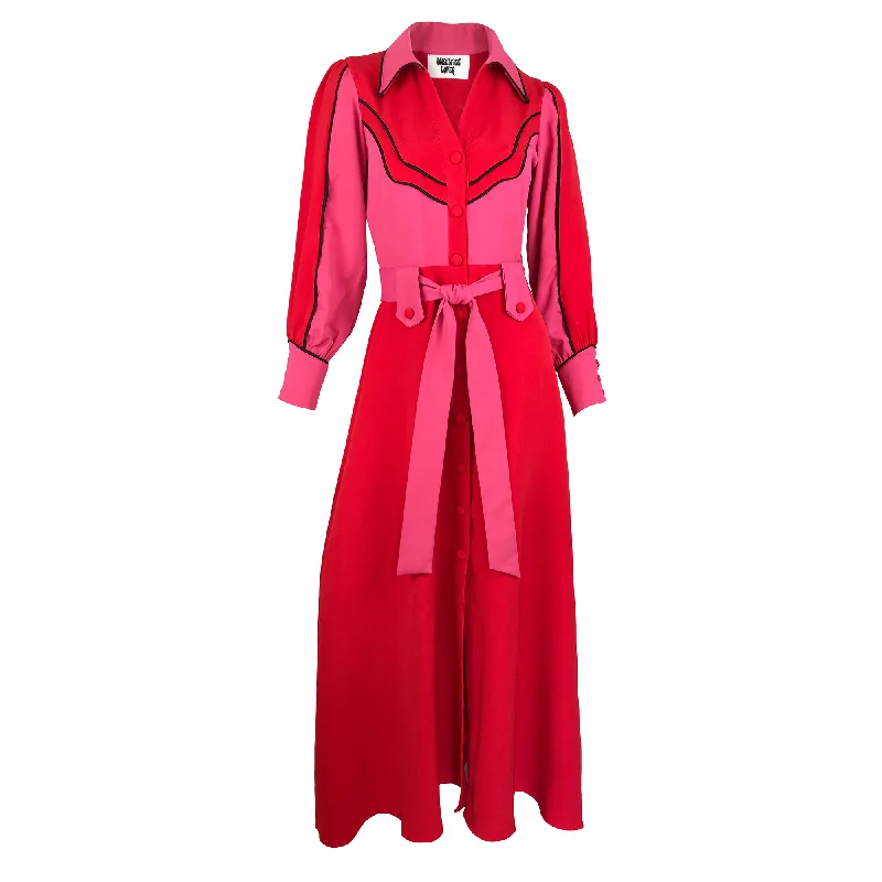 Cowboy's Tears Dress - Red & Pink