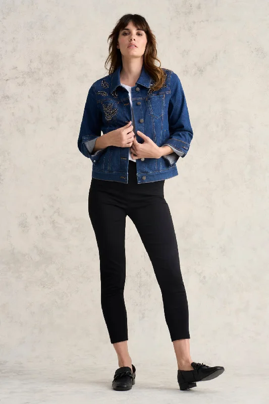 Embellished Denim Jacket Striped Jacket Polka Dot Jacket Floral Jacket