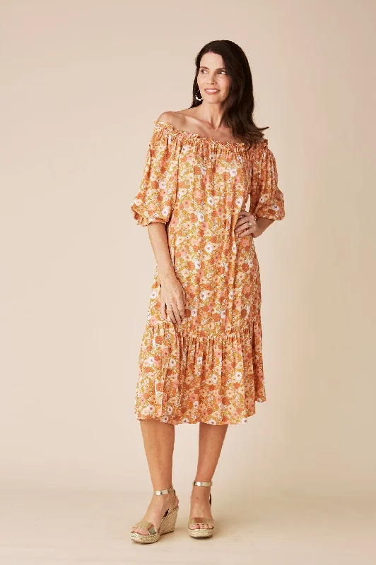 Dana Print Dress Papaya