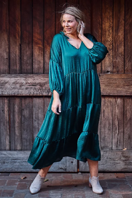 Elianna Dress Forest Green