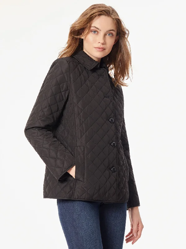 Five-Button Quilted Jacket Rayon Fabric Velvet Fabric Corduroy Fabric