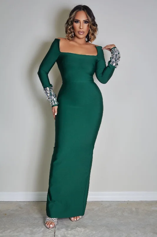Layne Heavy Rhinestone Bandage Dress