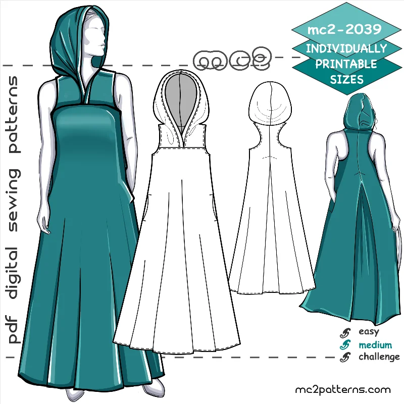 Hooded Racer-back Tent Dress