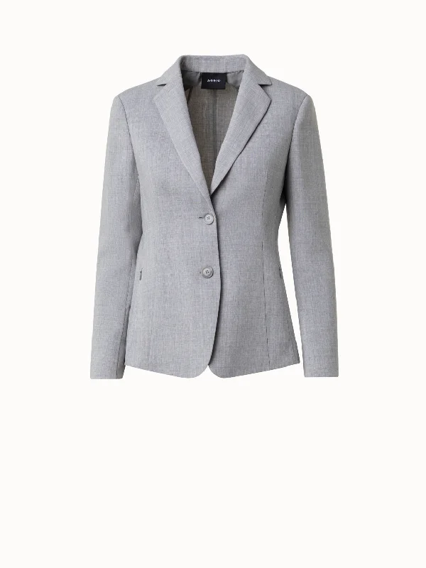 Jacket from Wool Double-Face Stretch Welt Pockets Slit Pockets Flap Pockets
