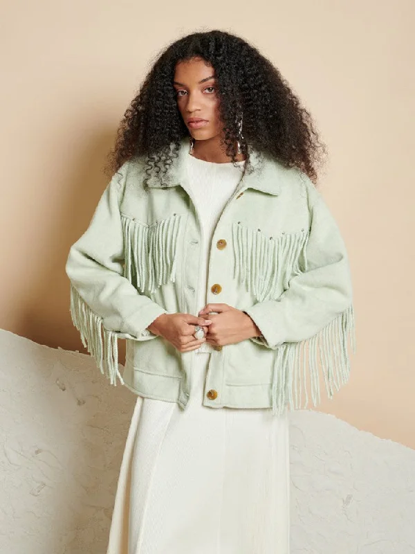 Kira Fringe Jacket Fitted Jacket Loose Jacket Oversized Jacket