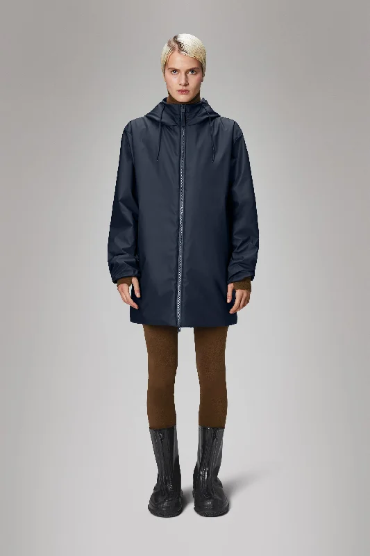Lohja Long Insulated Jacket - Navy Striped Jacket Polka Dot Jacket Floral Jacket