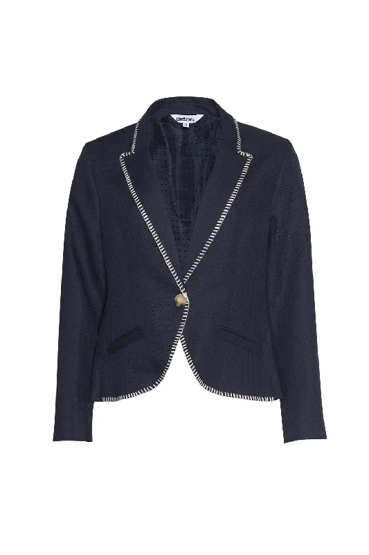 LOOBIES STORY CORTONA JACKET - INDIGO Fleece Fabric Down Fabric Feather Fabric