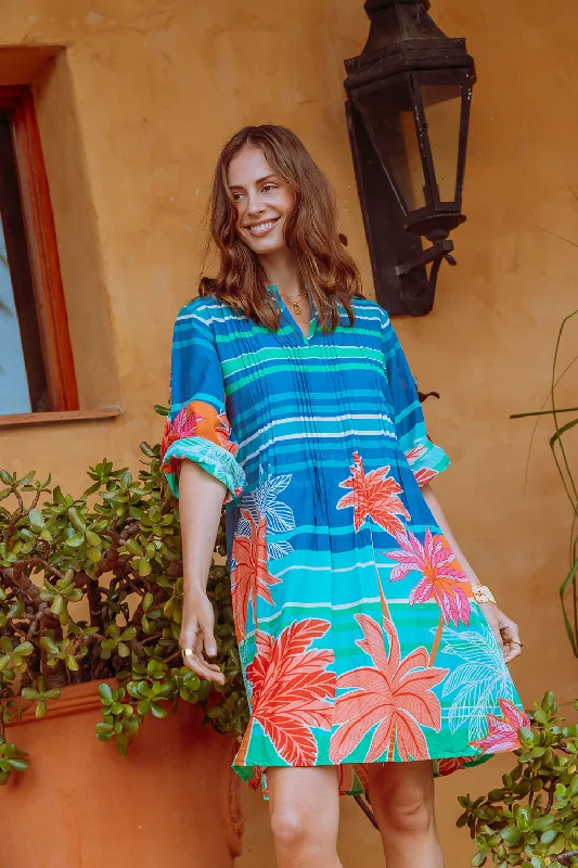 LulaLife Isla Tuck Dress Ocean