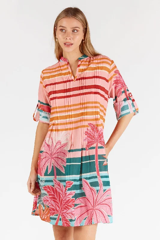 LulaLife Isla Tuck Dress Sunset