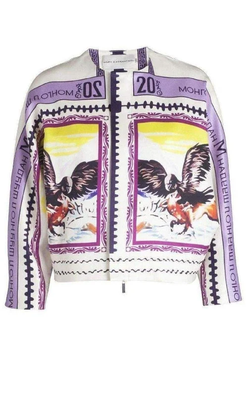 Matchu Khan Silk Jacket Toggled Jacket Drawstring Jacket Belted Jacket
