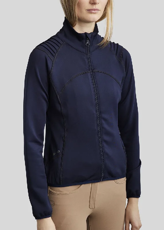 MoPaige Pintucks with Crystals Jacket - Navy Wool Jacket Cashmere Jacket Tweed Jacket MoPaige Pintucks with Crystals Jacket - Navy Wool Jacket Cashmere Jacket Tweed Jacket