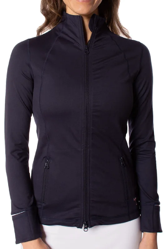 Navy/White Double-Zip Sport Jacket Quilted Jacket Puffer Jacket Insulated Jacket