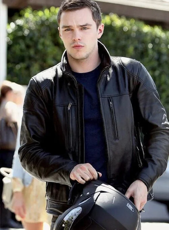 NICHOLAS HOULT Leather Jacket | men celebrity leather jacket by the jacket seller Herringbone Jacket Houndstooth Jacket Plaid Jacket NICHOLAS HOULT Leather Jacket | men celebrity leather jacket by the jacket seller Herringbone Jacket Houndstooth Jacket Plaid Jacket