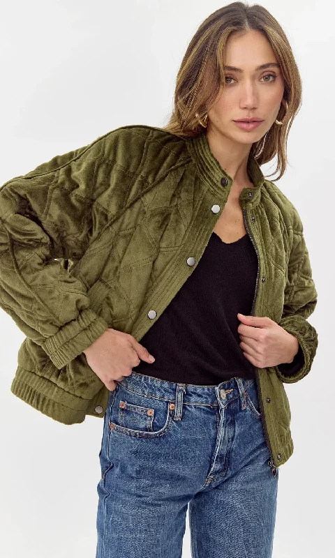 Nova Quilted Jacket Herringbone Jacket Houndstooth Jacket Plaid Jacket
