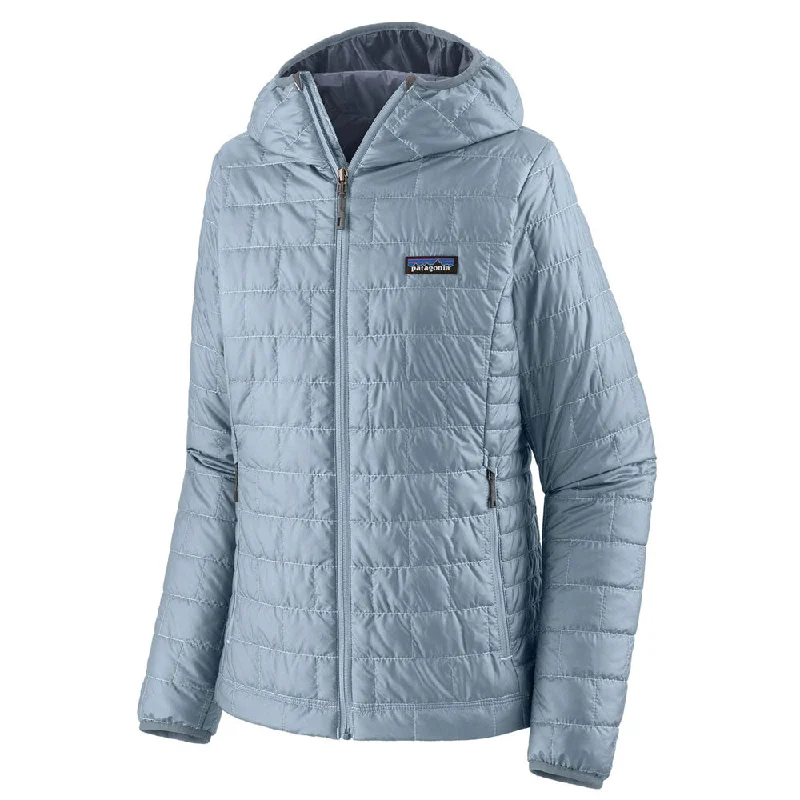 Patagonia Womens Nano Puff Hooded Jacket Hoodie Zip-Up Jacket Button-Up Jacket