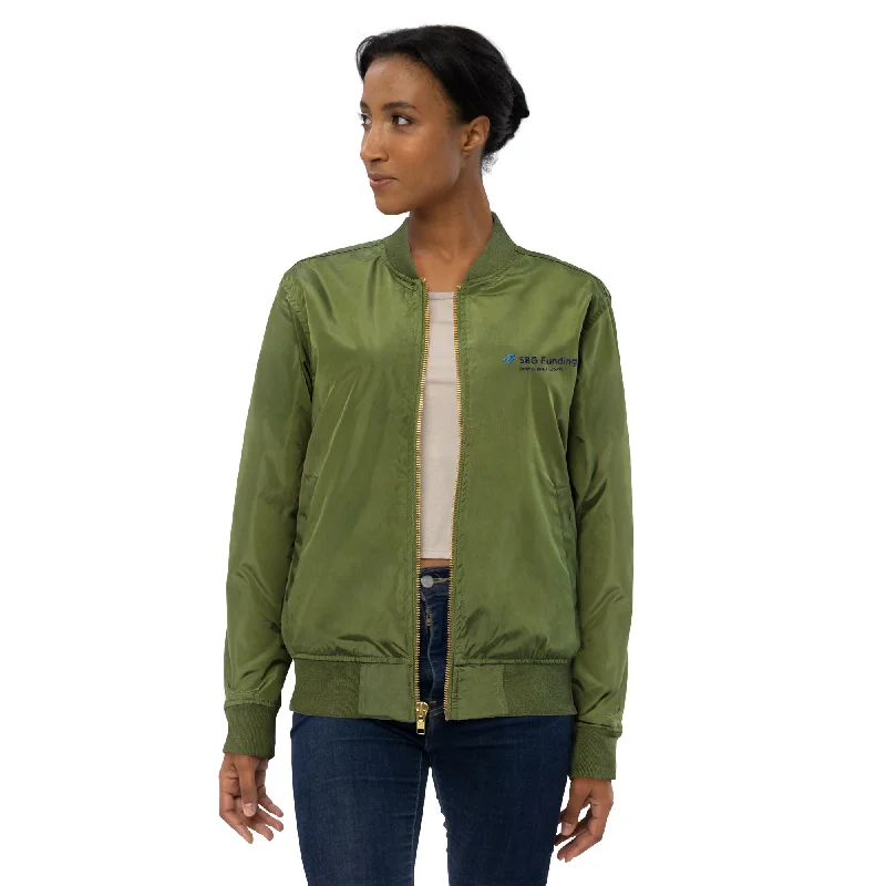 Premium recycled bomber jacket Denim Fabric Leather Fabric Suede Fabric