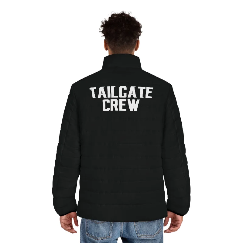 Puffer Jacket - Black - Tailgate Crew One-Shoulder Jacket Off-the-Shoulder Jacket Asymmetrical Jacket Puffer Jacket - Black - Tailgate Crew One-Shoulder Jacket Off-the-Shoulder Jacket Asymmetrical Jacket