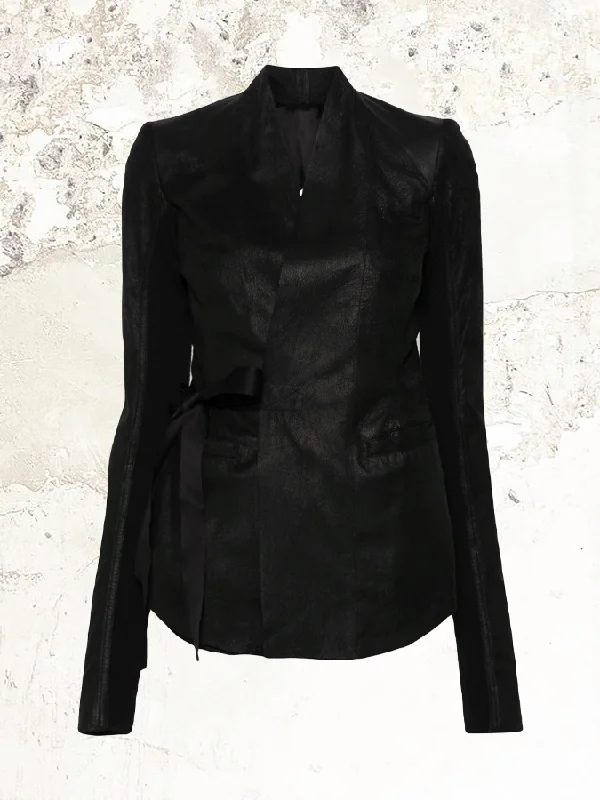 Rick Owens belted leather jacket Mesh Jacket Canvas Jacket Denim Jacket