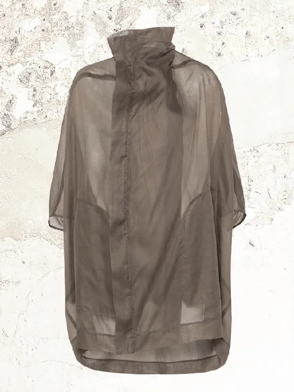 Rick Owens semi-sheer cotton jacket Fleece Fabric Down Fabric Feather Fabric