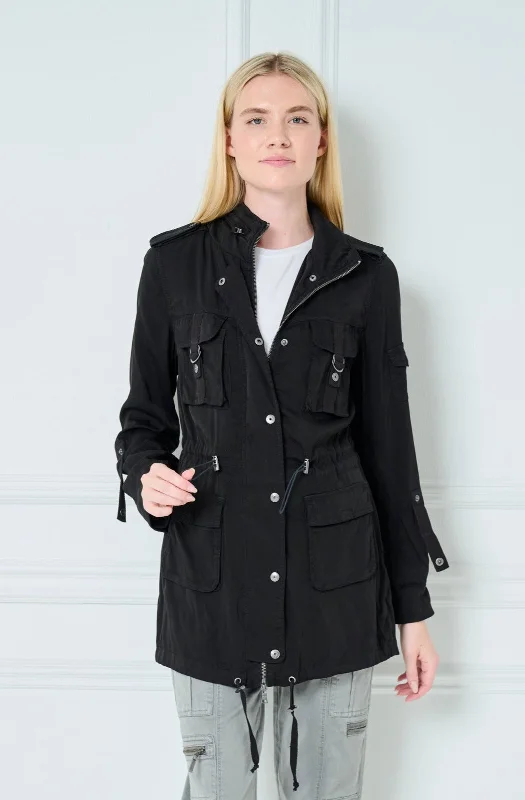 Sabri Stretch Cupro Jacket Anorak Shell Jacket Lightweight Jacket