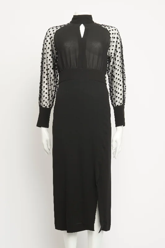Silk Split-front Hem Preowned Silk Dress