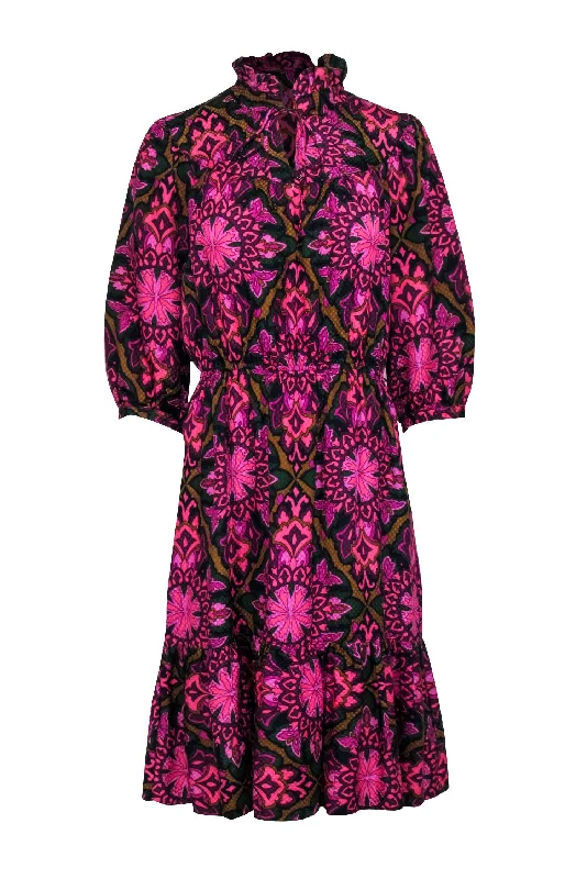 Milly - Purple, Pink, & Green Paisley Print Dress Sz 6