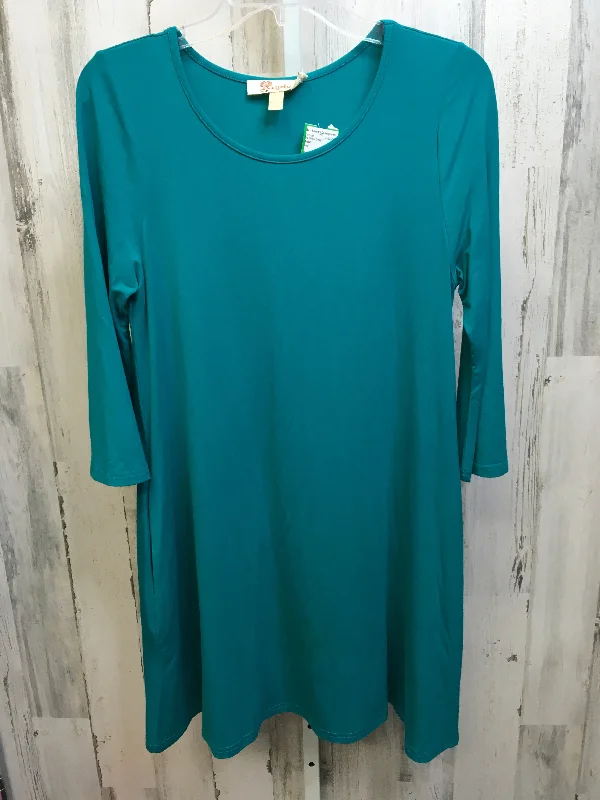 Size Small Aryeh Teal 3/4 Sleeve Dress