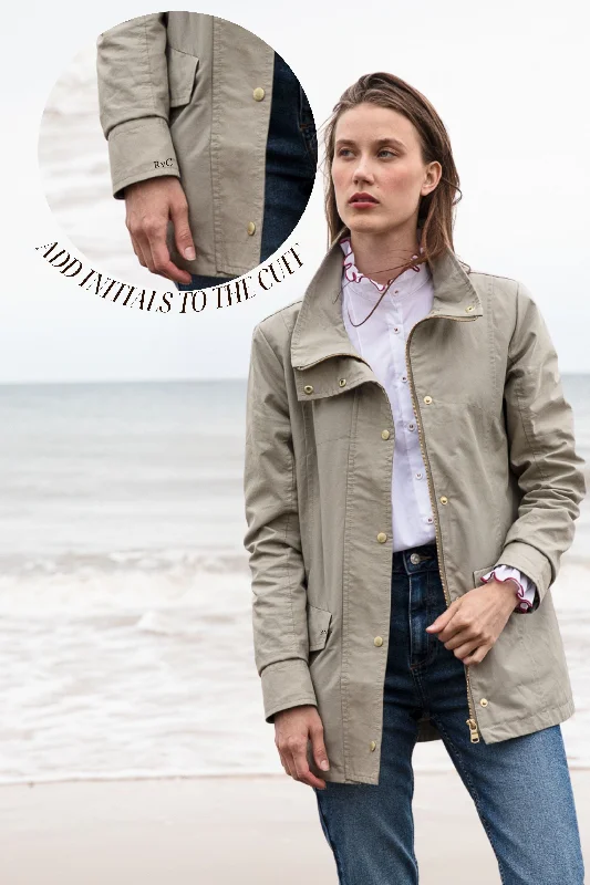 Sundowner Jacket in Sage with Camo Lining Bomber Jacket Anorak Windbreaker