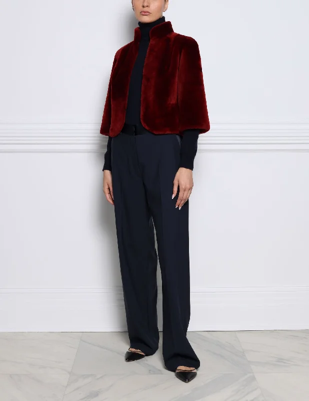 The Francesca Shearling Jacket Front Pockets Side Pockets Patch Pockets