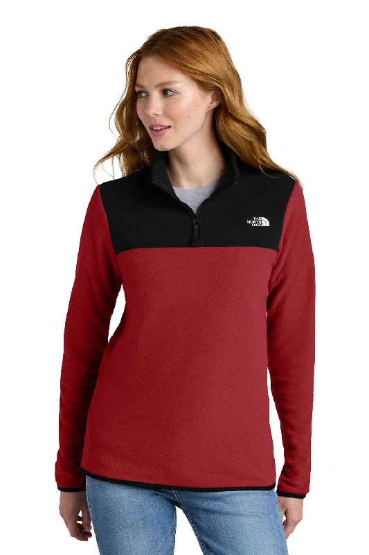 The North Face Womens Glacier Fleece 1/4 Zip Jacket - Rage Red/Black - New Snapped Jacket Toggled Jacket Drawstring Jacket The North Face Womens Glacier Fleece 1/4 Zip Jacket - Rage Red/Black - New Snapped Jacket Toggled Jacket Drawstring Jacket