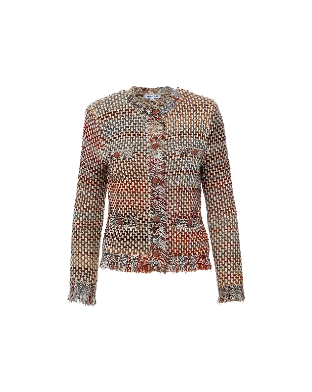 Seriyah Knit Jacket Plaid Jacket Tartan Jacket Houndstooth Jacket