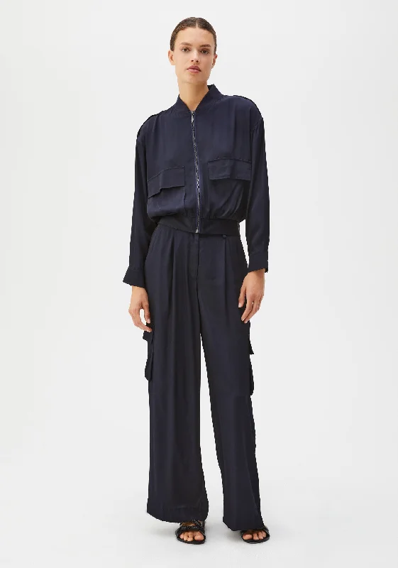 Ursula Jacket_Navy Mesh Jacket Canvas Jacket Denim Jacket
