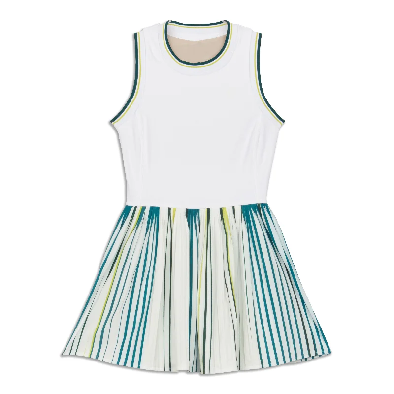 Varsity Scoop-Neck Linerless Tennis Dress - Resale