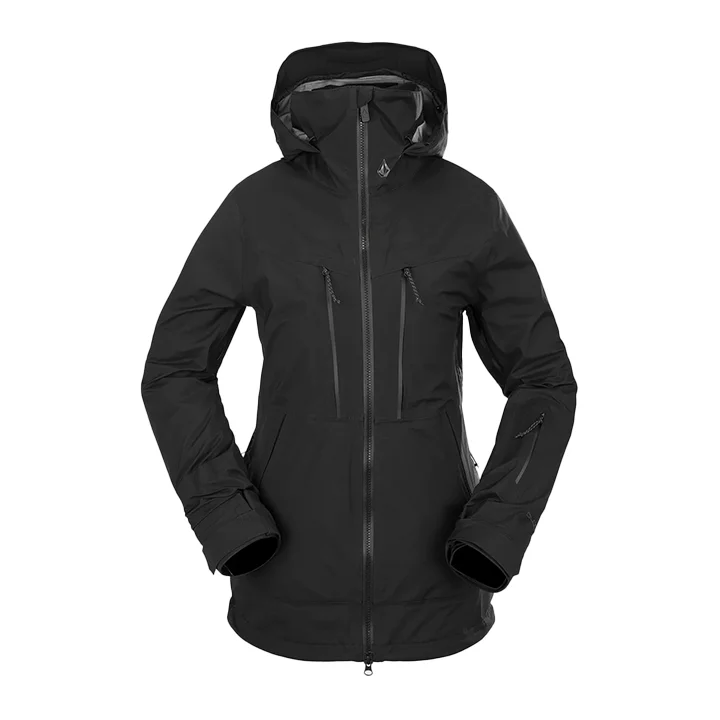 Volcom Women's VS 3L Stretch Gore-Tex Snow Jacket - Black Front Pockets Side Pockets Patch Pockets Volcom Women's VS 3L Stretch Gore-Tex Snow Jacket - Black Front Pockets Side Pockets Patch Pockets