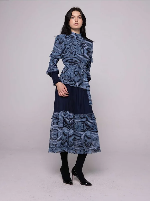 Watercolor Mesh Dress 642