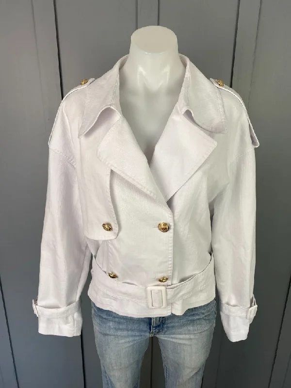 White Motto Jackets, 14 Chenille Fabric Brocade Fabric Lace Fabric