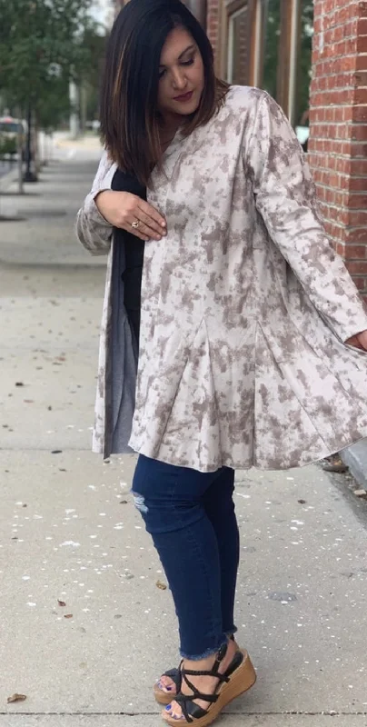 White/Taupe Suede Jacket Print Jacket Jacquard Jacket Embroidered Jacket