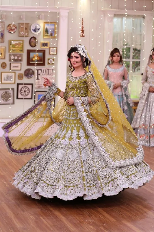 Yellow and White Mehndi Dress