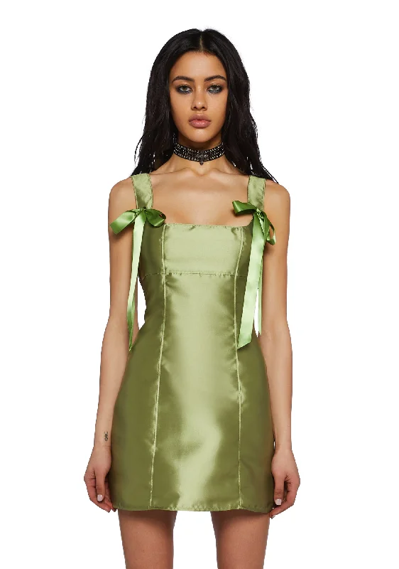 Pixie Stardust Mini Dress-Green Trendy Bodycon Mini Dress