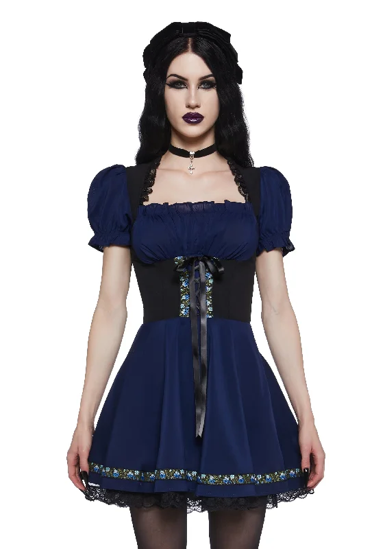 Spell A Song Underbust Mini Dress Elegant Satin Lace Mini Dress