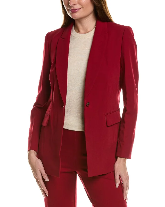 Anne Klein Peak Lapel Jacket Oversized Jacket Tailored Jacket Straight Jacket