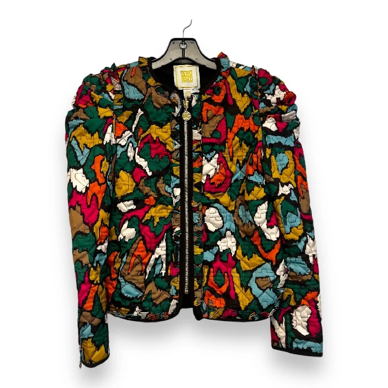 Reversible Ava Jacket By EMILY MCCARTHY In Multi-colored, Size: Xxs Boat Neck Shawl Collar Notched Collar