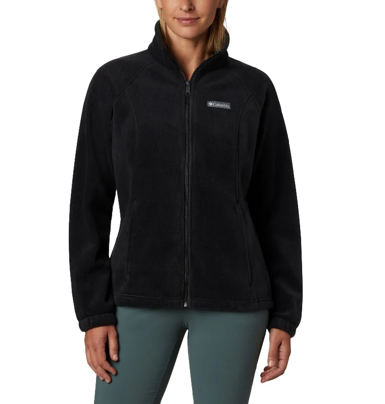 Women's Benton Springs Full Zip Fleece Jacket - Black Print Jacket Jacquard Jacket Embroidered Jacket