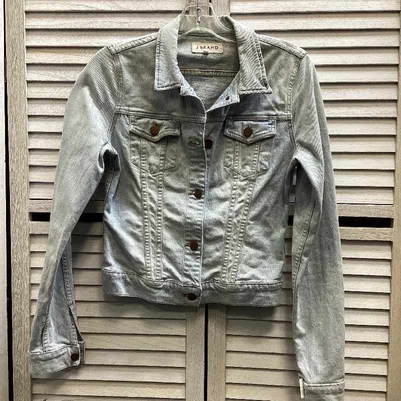 Jacket Denim By J Brand In Blue Denim, Size: S Elasticated Jacket Padded Jacket Insulated Jacket