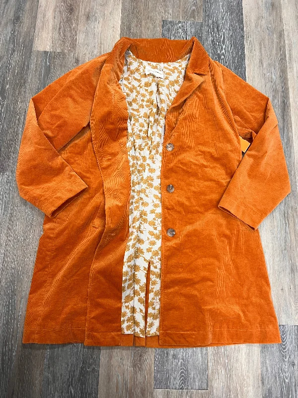 Jacket Other By Anthropologie In Orange, Size: 16 Cotton Jacket Linen Jacket Terry Jacket