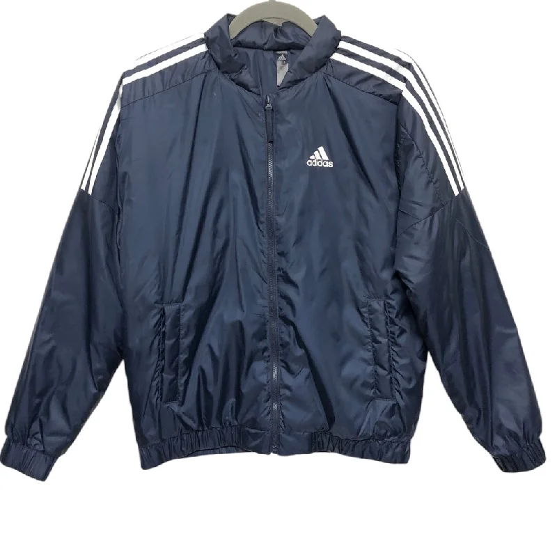 Jacket Puffer & Quilted By Adidas In Navy, Size: Xs Embroidered Jacket Appliqued Jacket Beaded Jacket