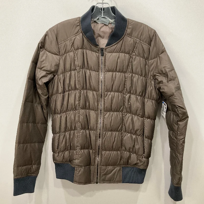 Jacket Puffer & Quilted By Athleta In Taupe, Size: S Mesh Jacket Canvas Jacket Denim Jacket