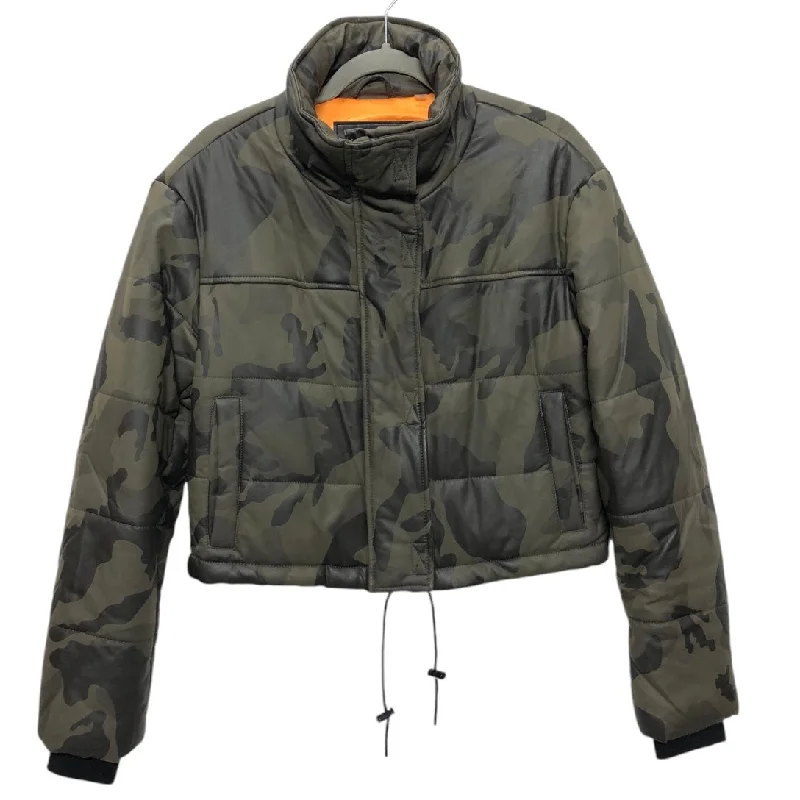 Jacket Puffer & Quilted By Cmc In Camouflage Print, Size: S Herringbone Jacket Checkered Jacket Solid Jacket